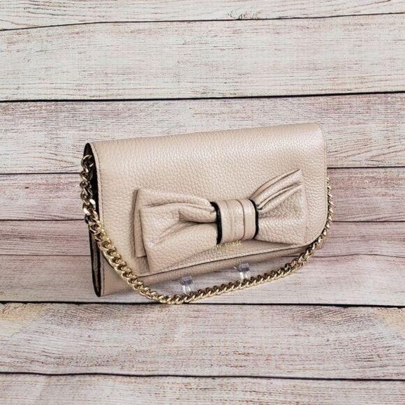 NWT Kate Spade Leather Milou Rosewood Place Wallet w/ Removable Chain Handle - Picture 2 of 9